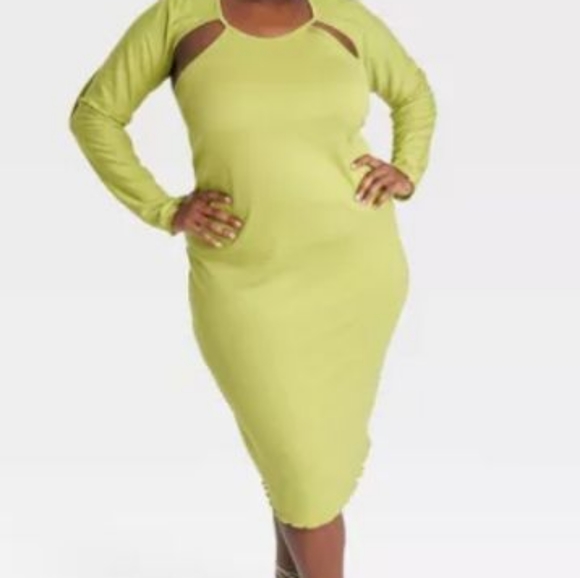 ⭐ PLUS SIZE 2X BODY CON MIDI DRESS NWT SAMMY B. Party Club Outfit - Picture 3 of 10